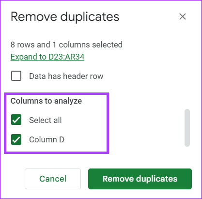 how to highlight and removeduplicates in google sheets 17