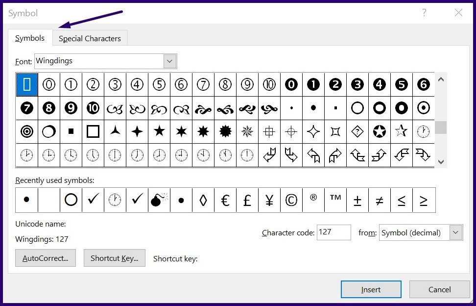 How to insert accents and symbols on windows 10 step 10