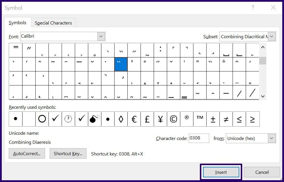 How to insert accents and symbols on windows 10 step 14