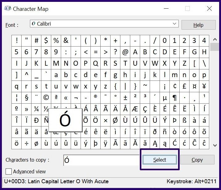 How to insert accents and symbols on windows 10 step 4