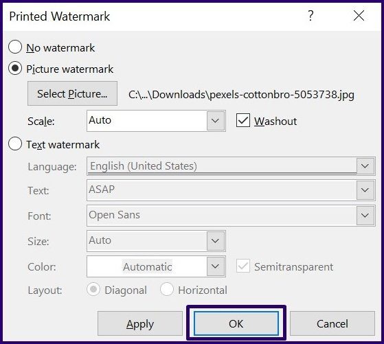 How to lock an image in microsoft word step 19