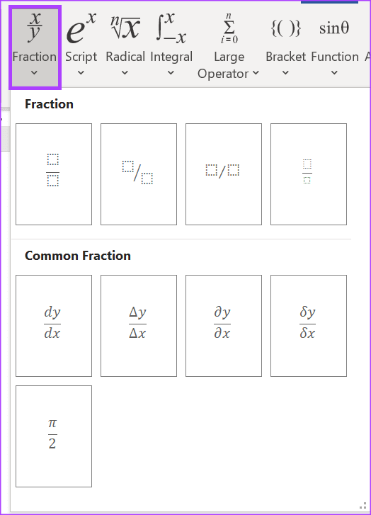 how to make fractions in microsoft word 13