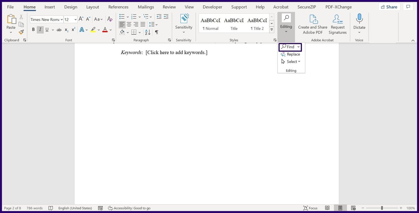 How to make use of find and replace on Microsoft Word step 9