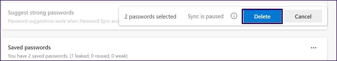 How to manage saved passwords on microsoft edge step 13