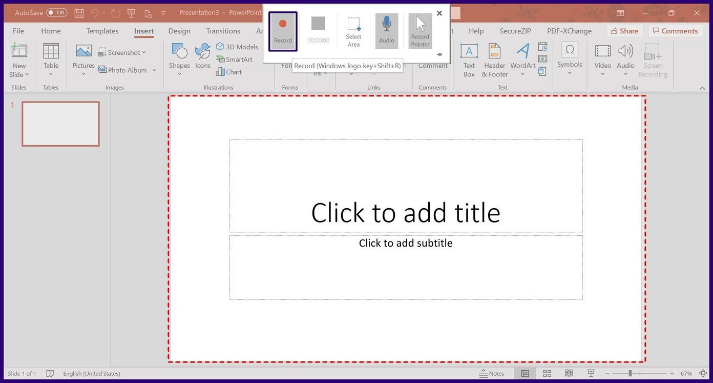 How to record video in microsoft powerpoint step 6