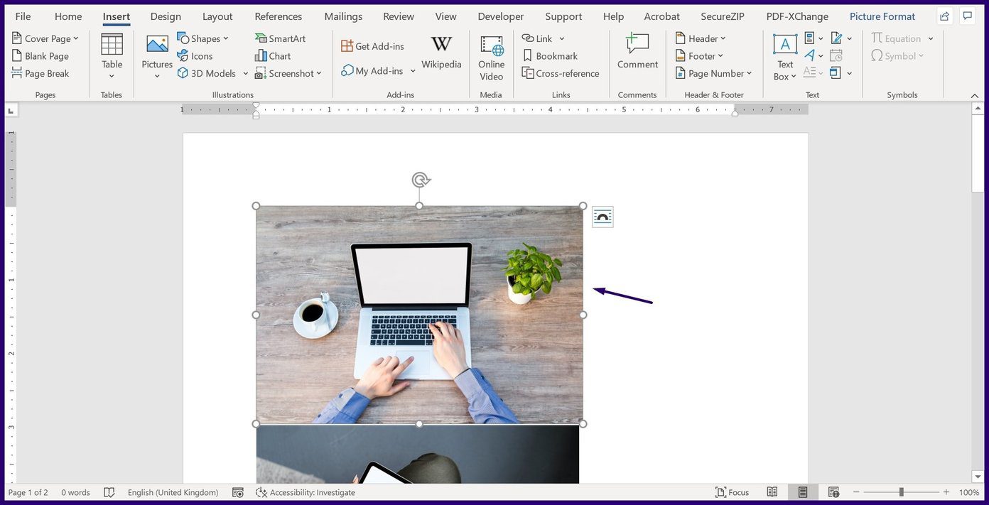 How to save images on microsoft word step 2