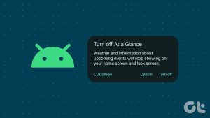 how to turn off dynamic lock screen or glance on android