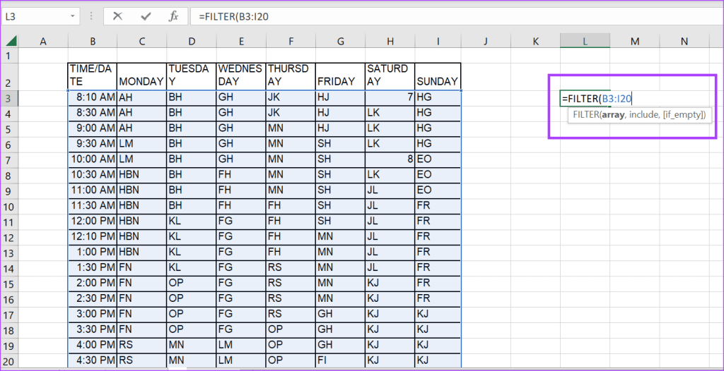 how to use filter sort data function in excel 3