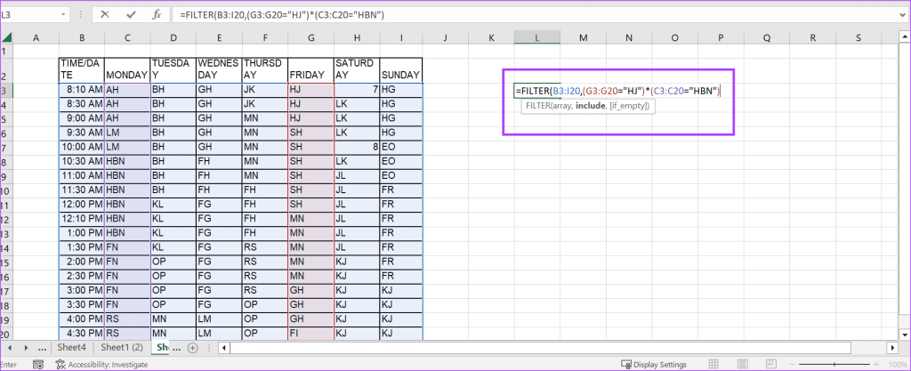 how to use filter sort data function in excel 7