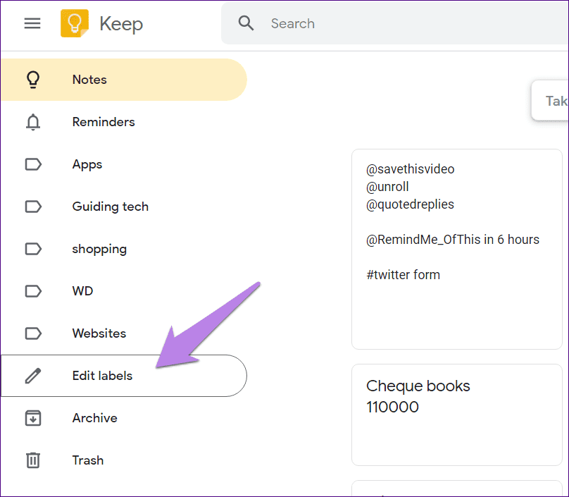 How to use labels in google keep 2a