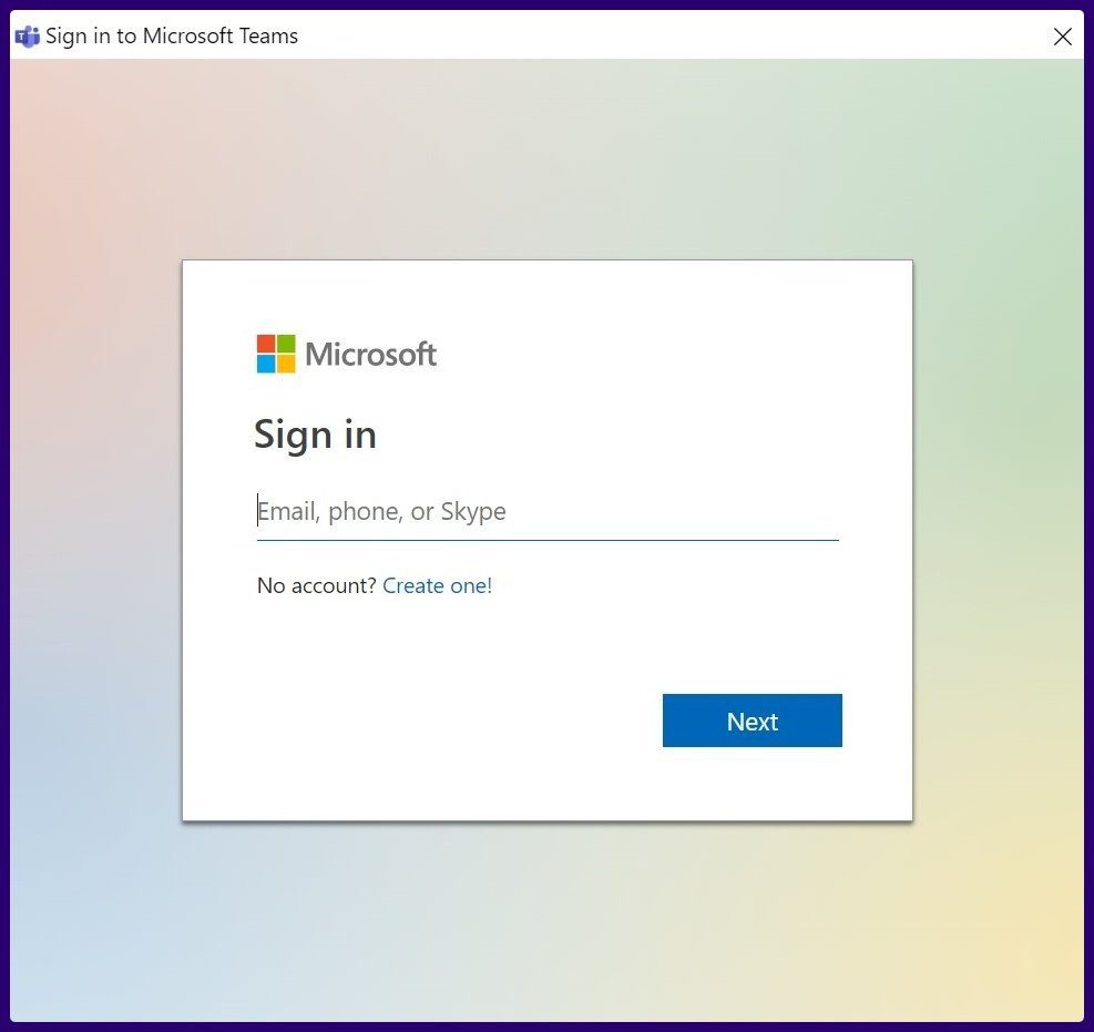 How to use multiple microsoft teams account on windows step 2