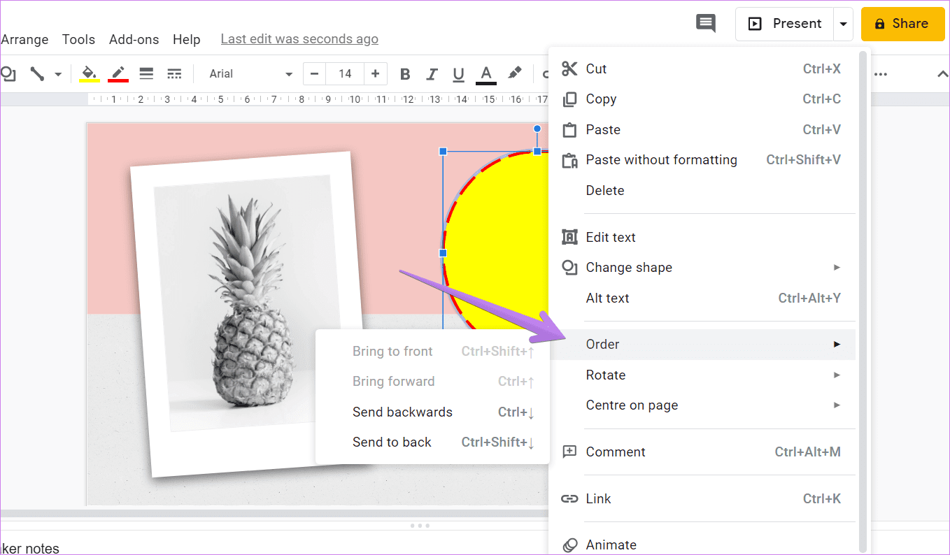 How to use shapes in google slides 10