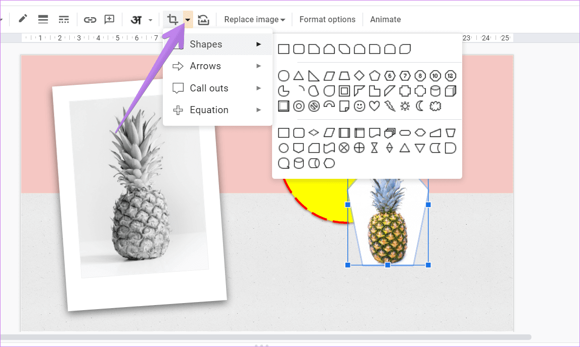 How to use shapes in google slides 9
