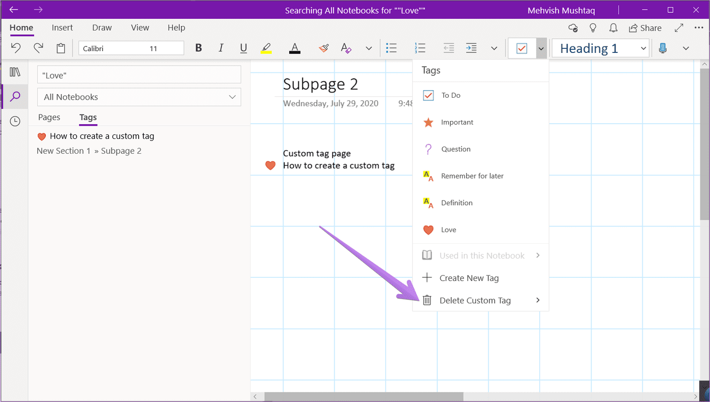 How to use tags in microsoft onenote 9