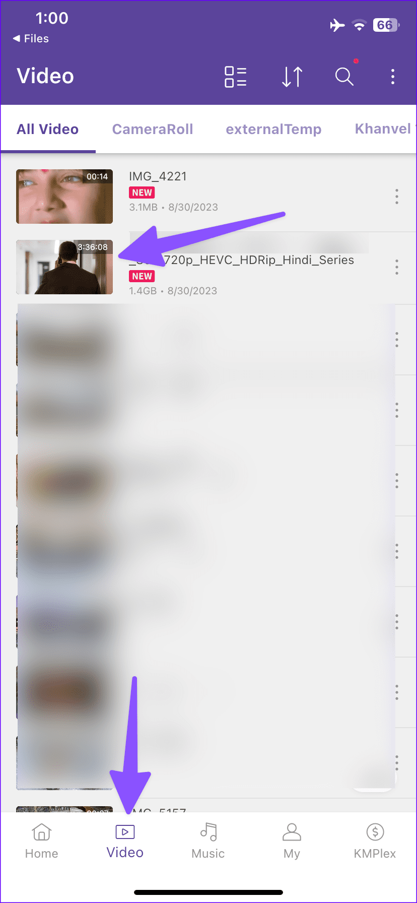 play your imported videos