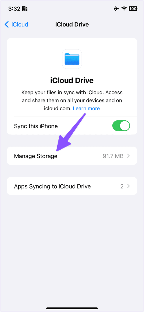 iCloud Drive Taking Up Space on iPhone 1 2