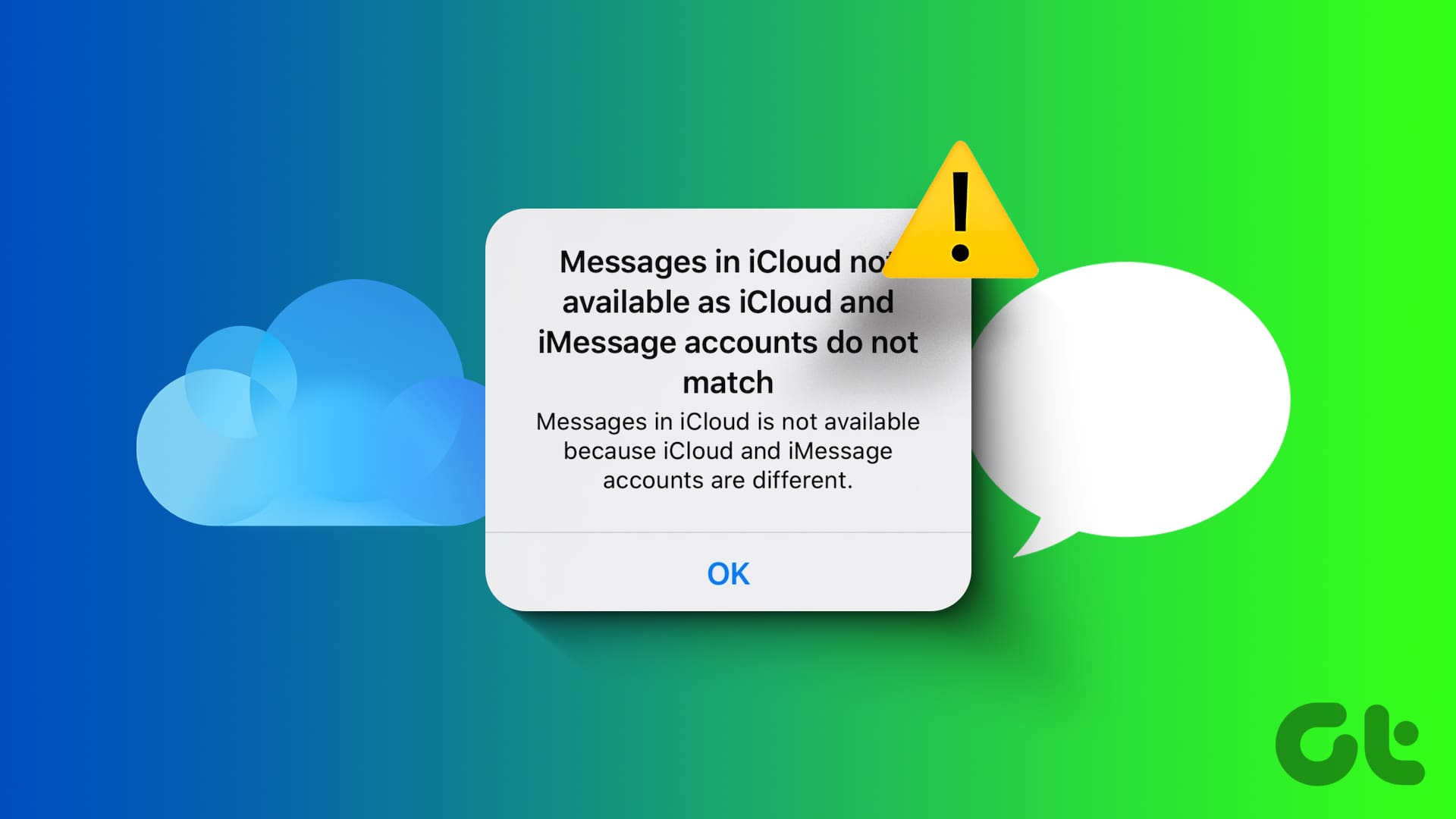 iCloud and iMessage accounts do not match