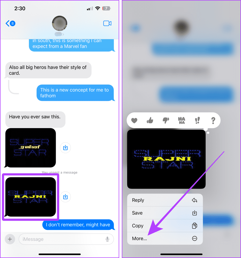 iMessage Chat on iPhone
