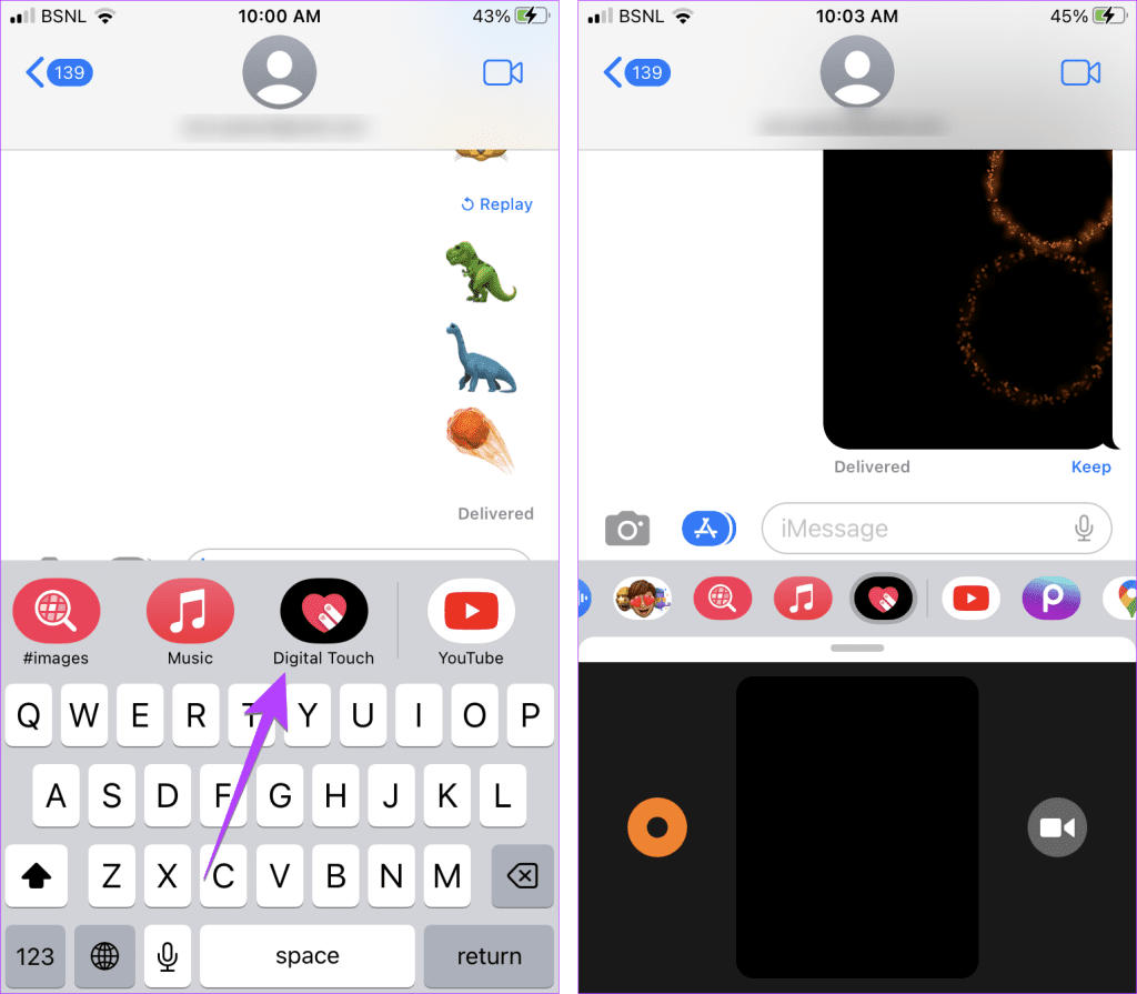 iMessage Digital Touch