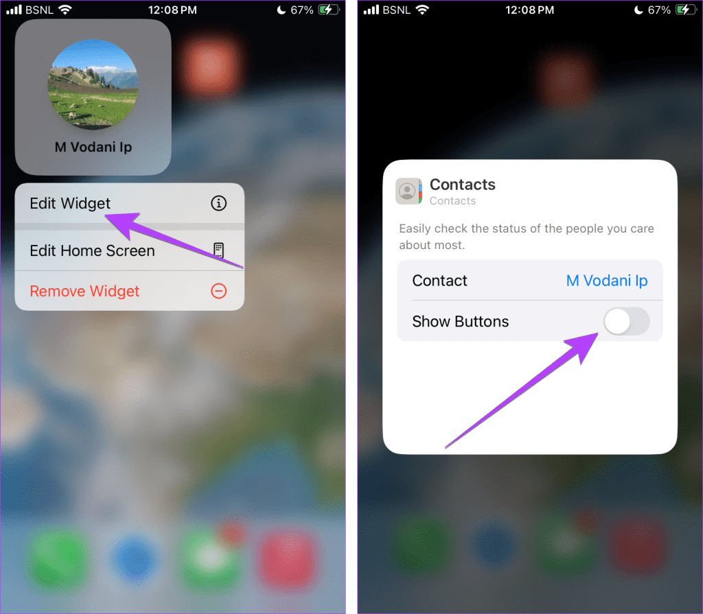 iOS 17 widget message