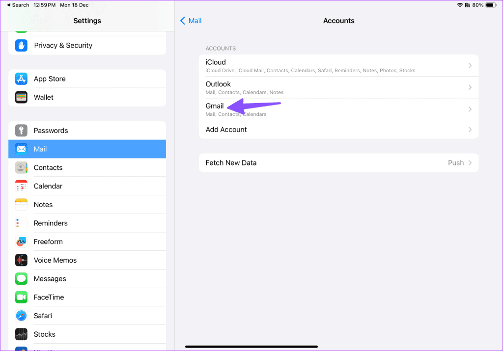 iPad Not Receiving Emails 5 1