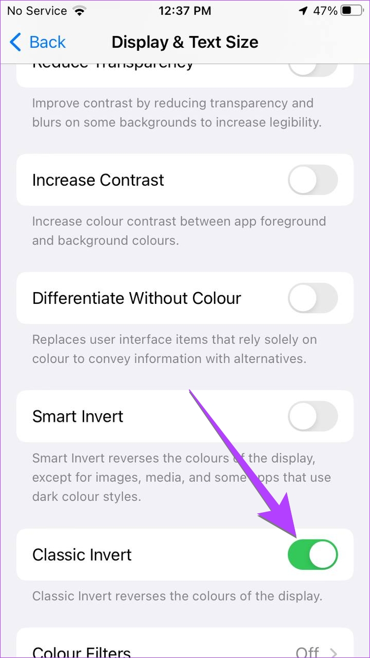 How to invert colors on iPhone