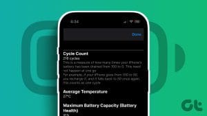 iPhone Battery Cycle Count