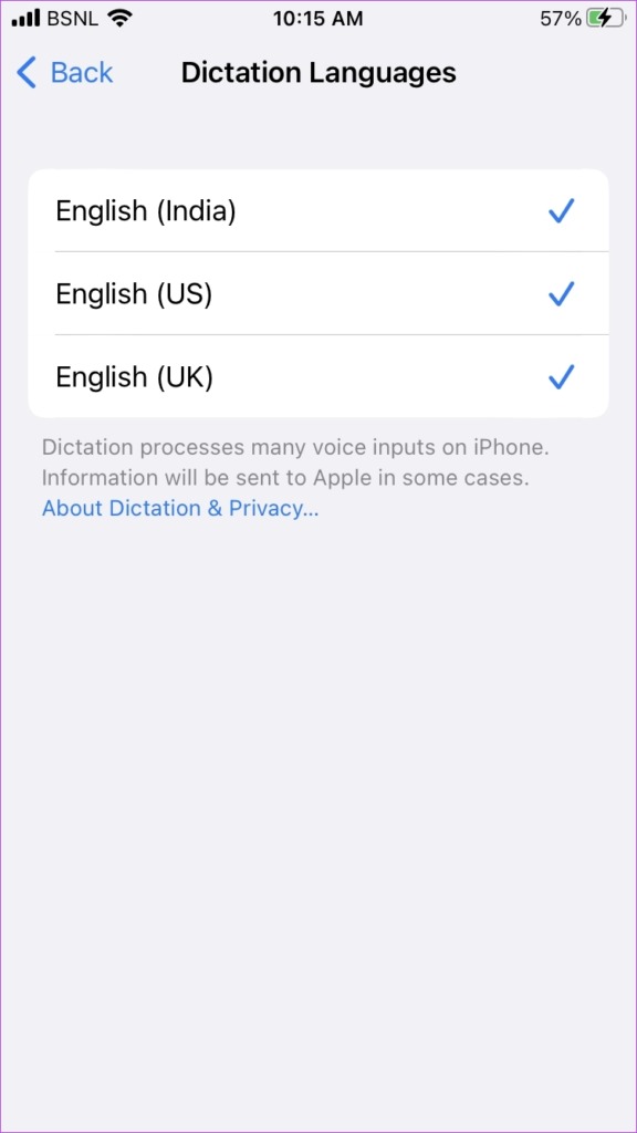 iPhone Keyboard Dictation Add Language Enable