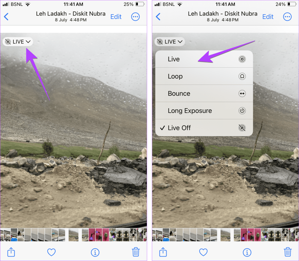iPhone Live Photo preview enable