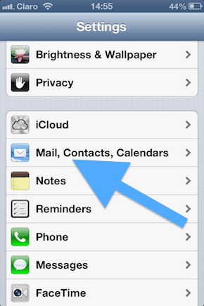 I Phone Mail Contacts Calendars