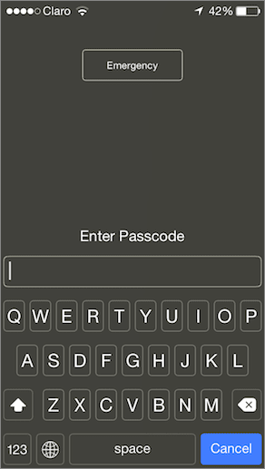 I Phone Password Screen