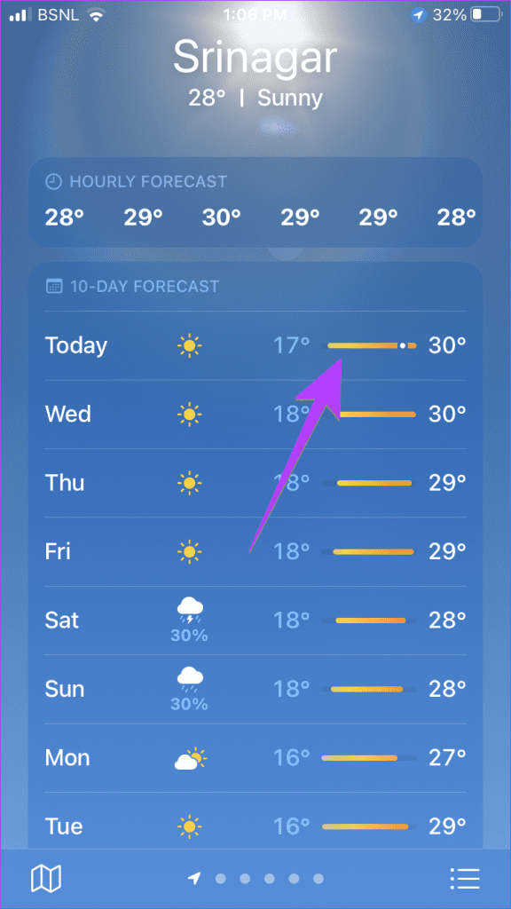 iPhone Weather App Lines icon