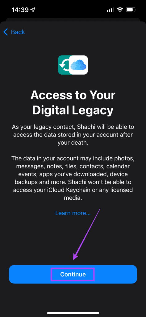 Access to digital library screen