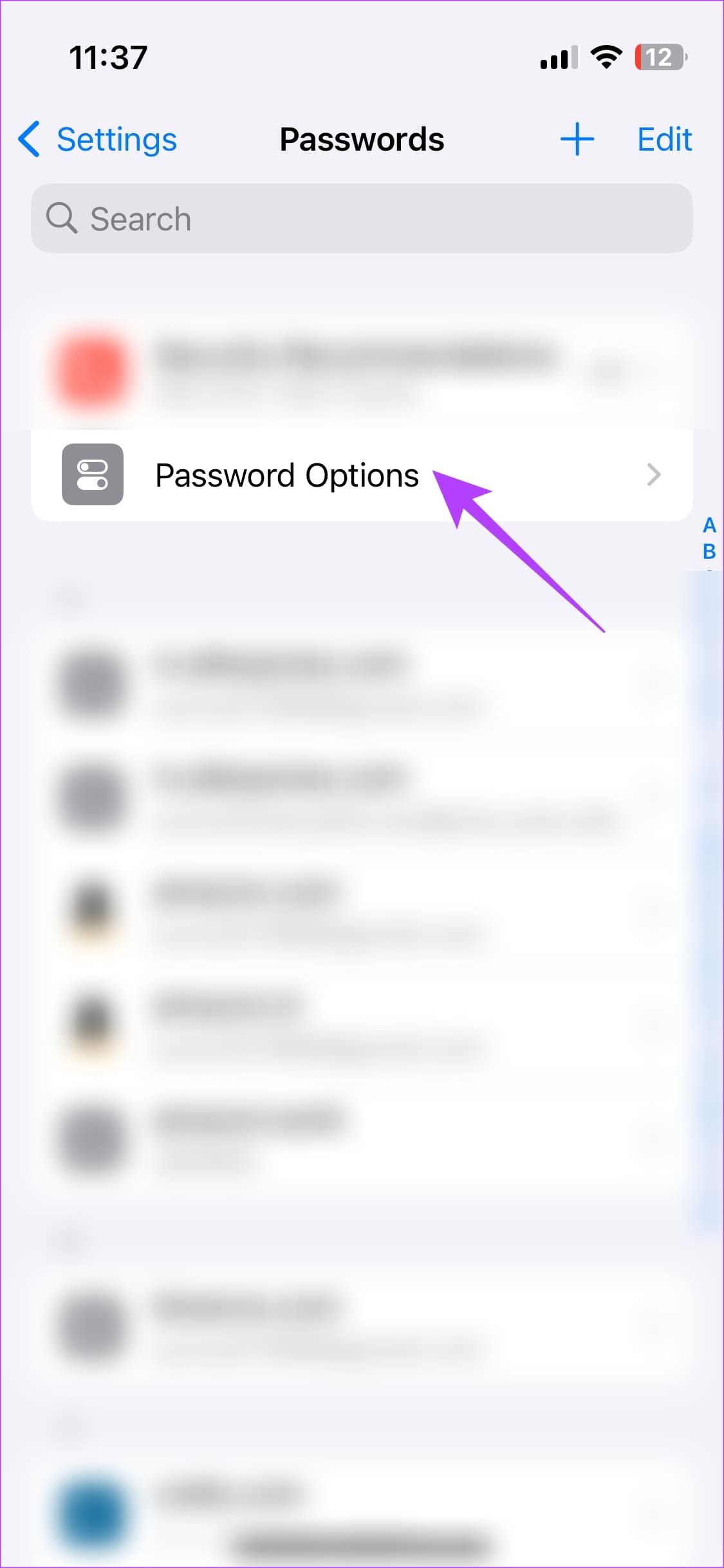 iPhone passwords autofill