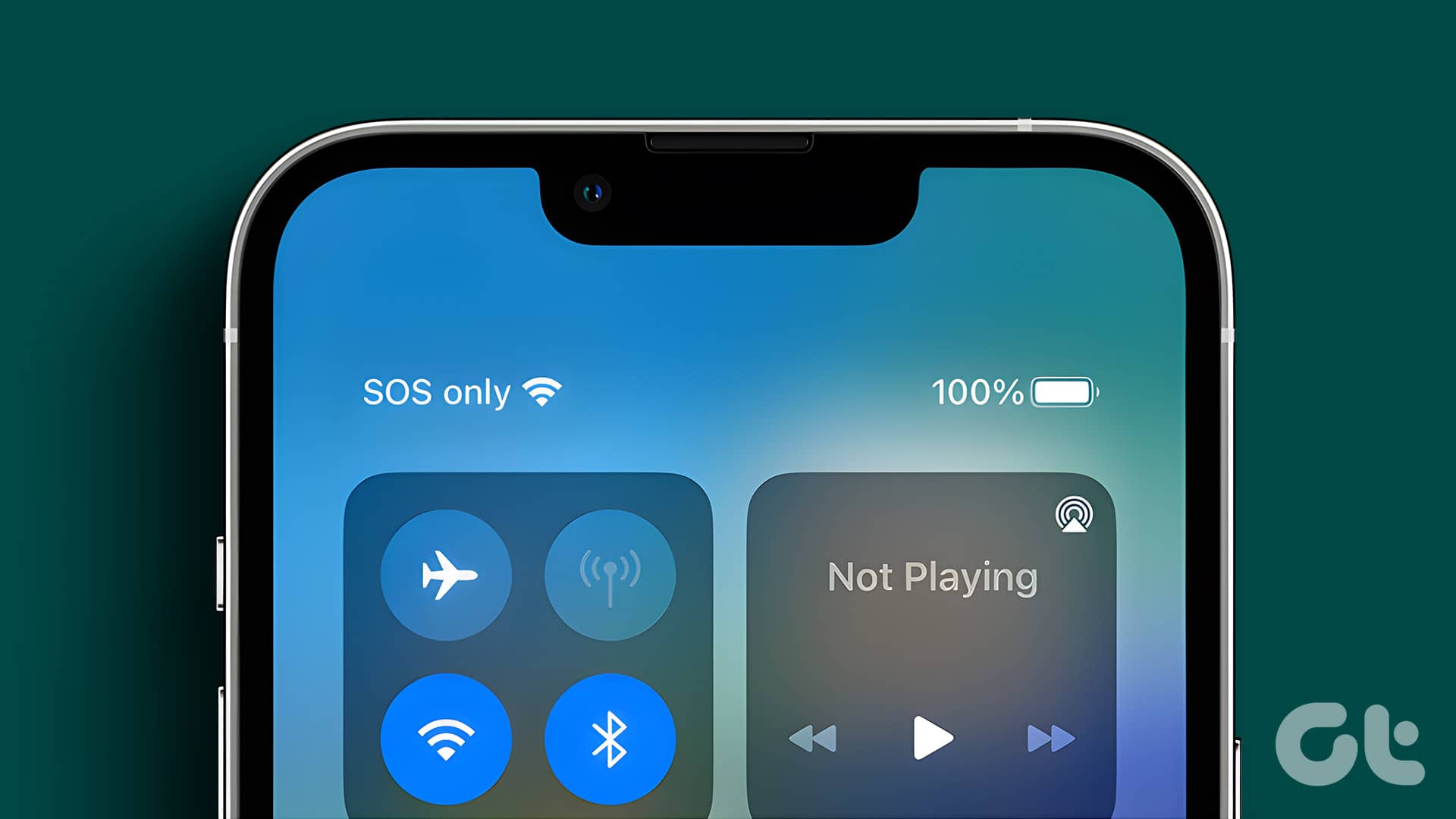 iPhone screen showing SOS only