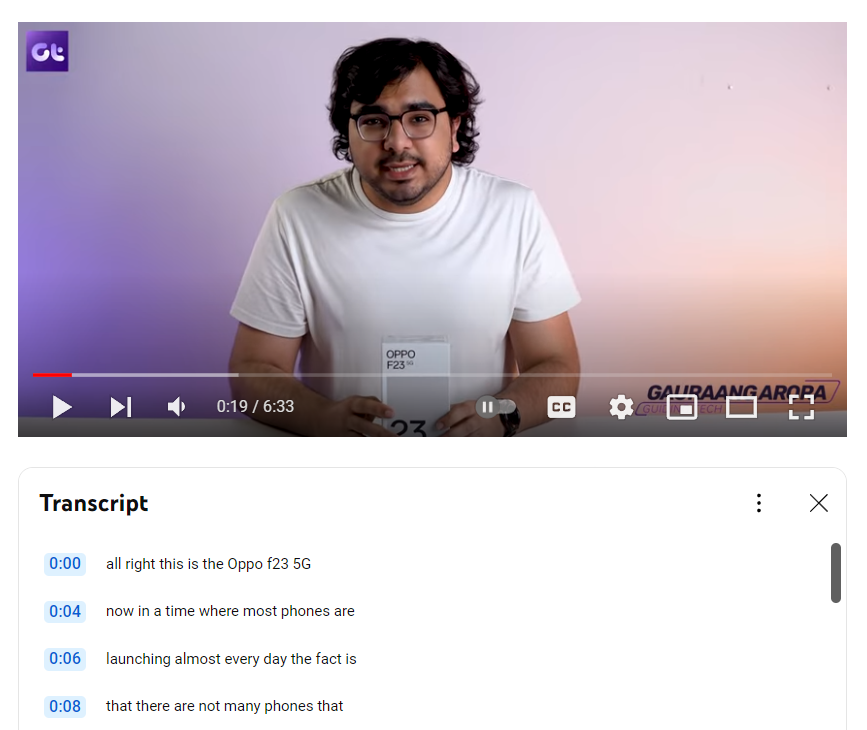 How to Find and Open YouTube Video's Transcript on Web