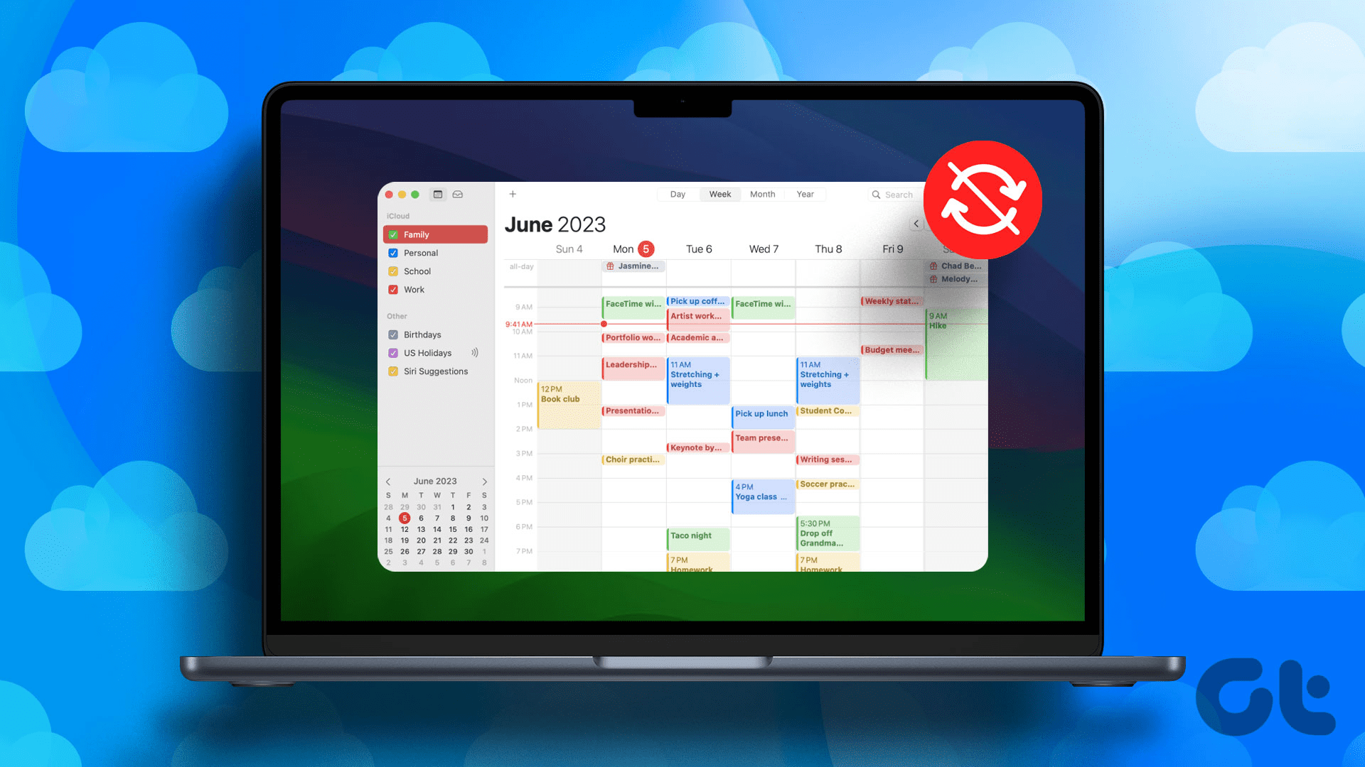 iCloud calendar not syncing with Mac