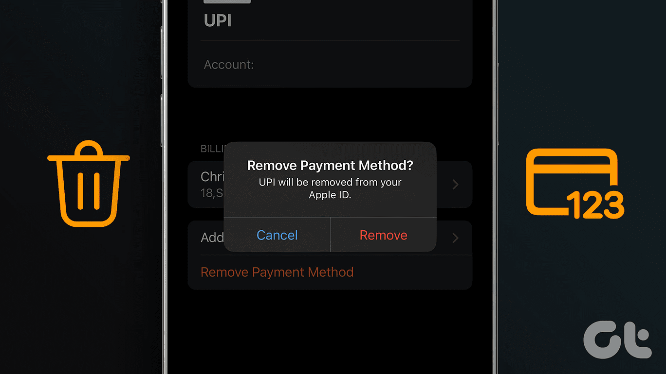 Remove payment method from Apple ID