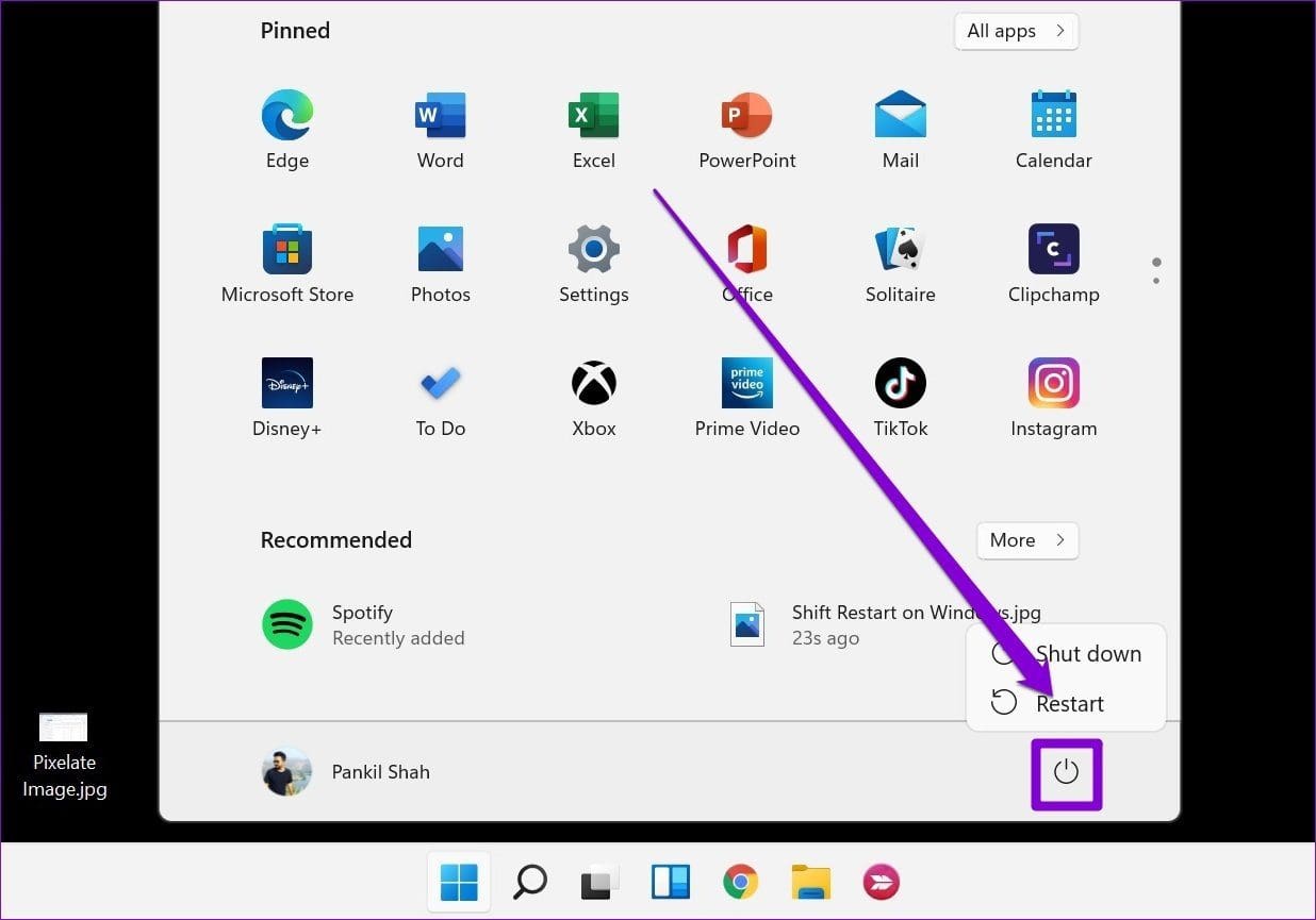 Start Menu in Safe Mode