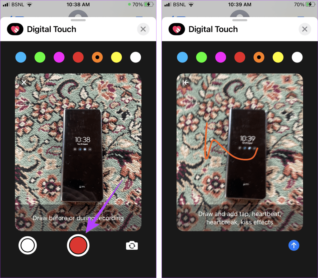 imessage digital touch video effect