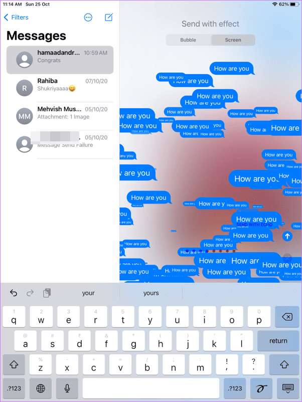 Imessage tips tricks like pew pew special effects 3