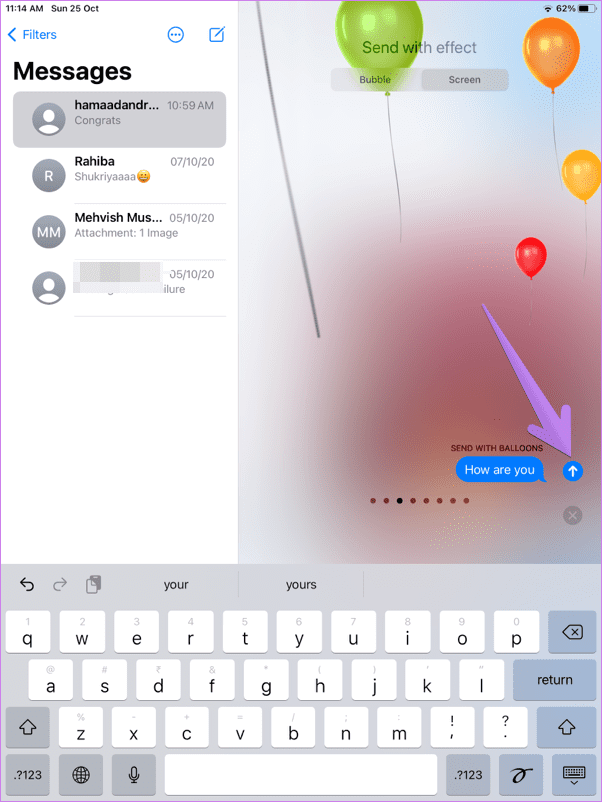 Imessage tips tricks like pew pew special effects 4
