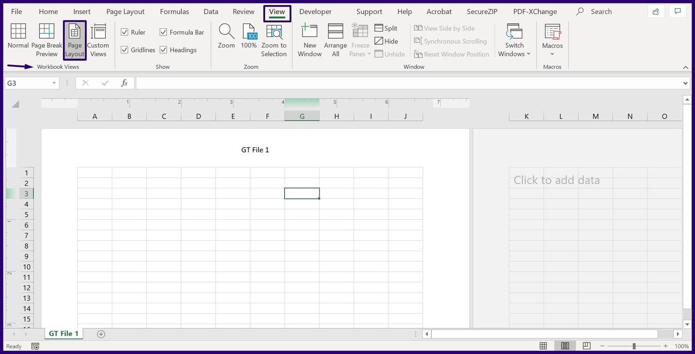 Insert headers and footers in excel step 9