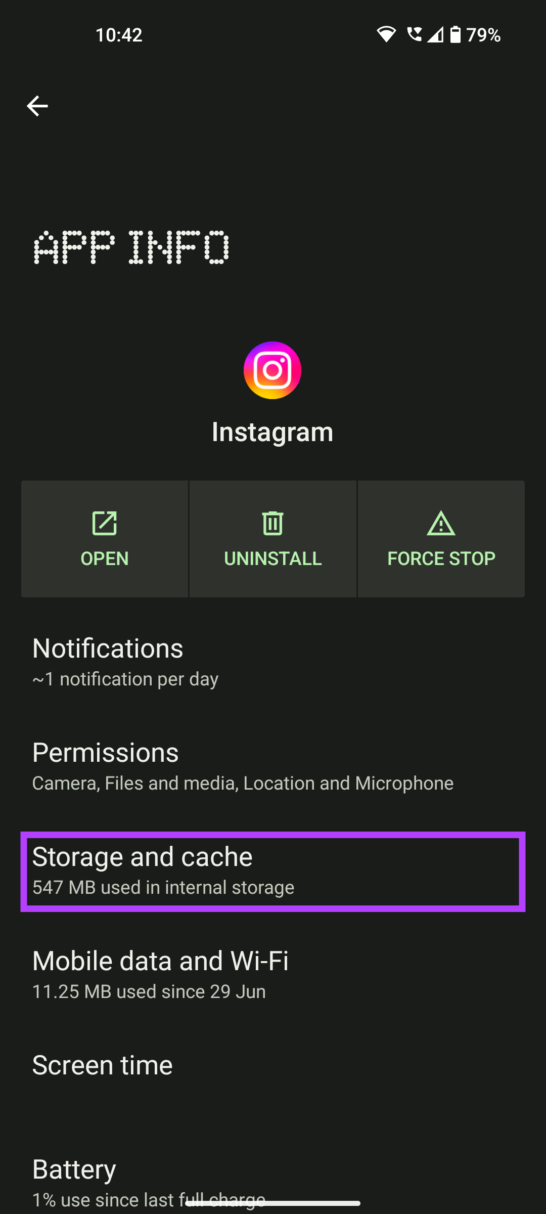 storage and cache
