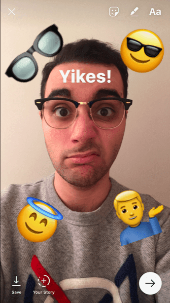 Instagram Stories Creative Customize Boomerang Settings Doodle Emojis 5