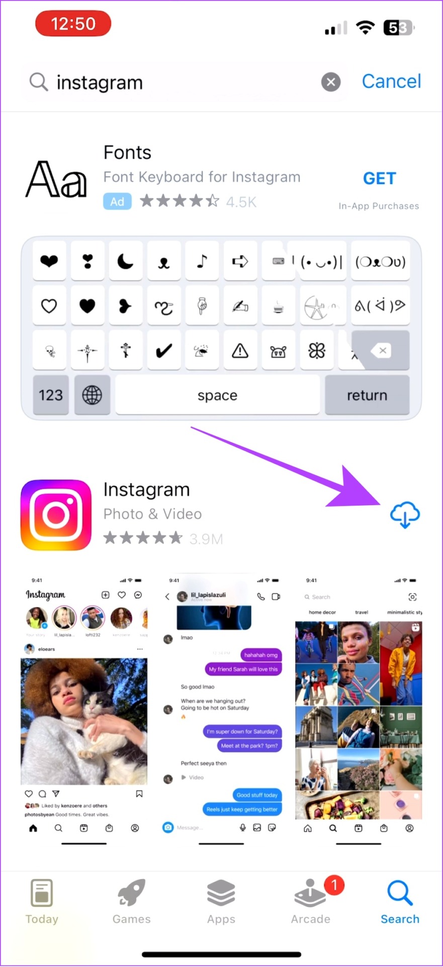 install Instagram on iPhone