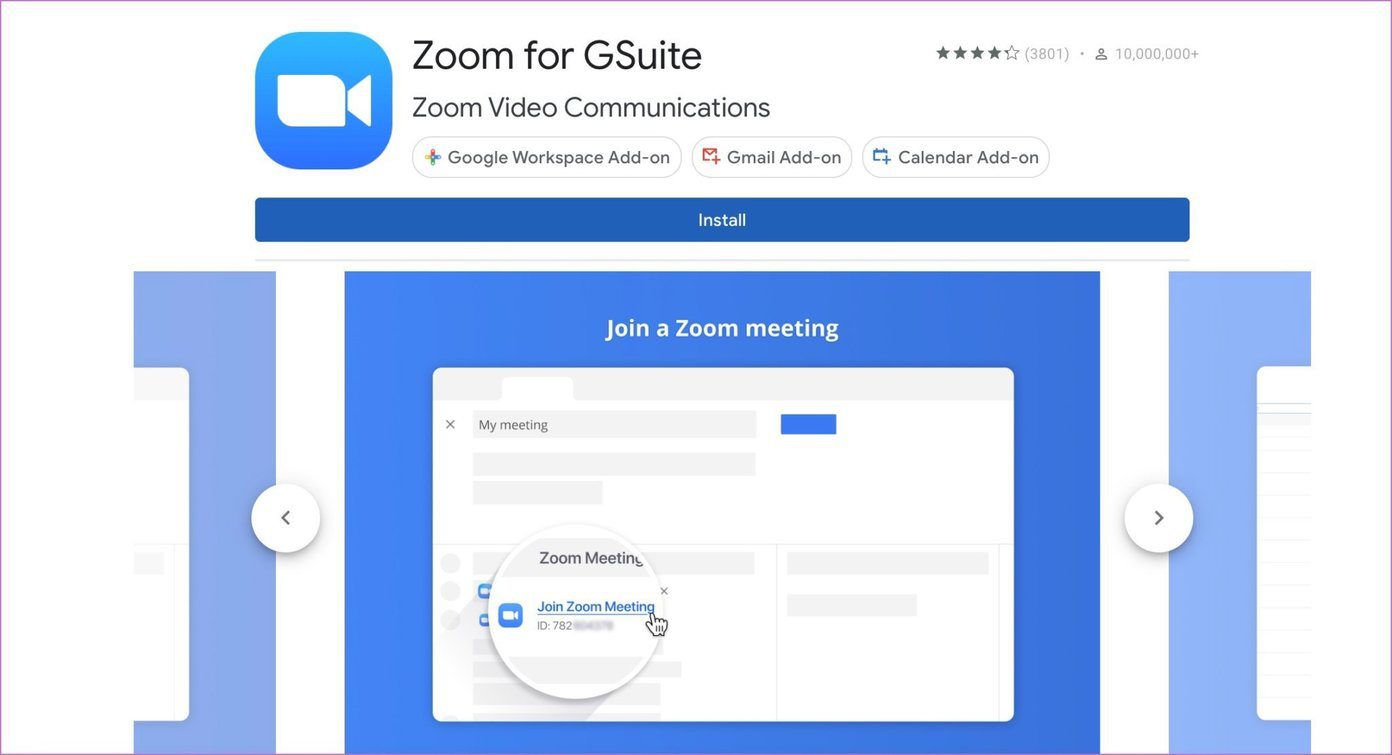 Install zoom add on