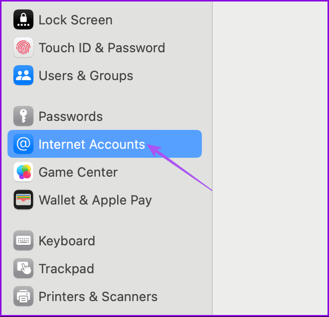 internet accounts settings mac 1