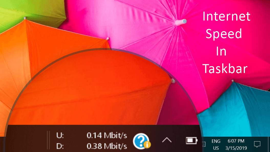 Internet Speed Meter In Taskbar Windows Fi2