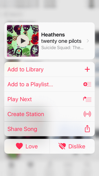 Ios 10 Apple Music Redesign 3D Touch Lyrics Queue 4